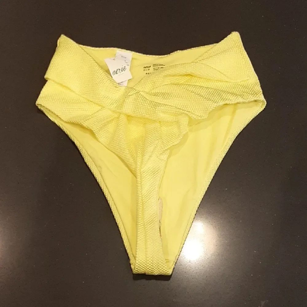 Aerie High Cut Cheeky Yellow Bikini Bottom